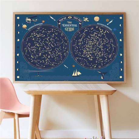 Gran póster de pegatinas - Constelaciones  Sistema Solar