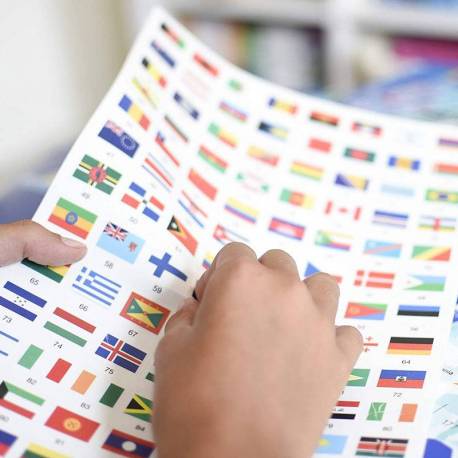 Poster adesivo grande - Bandiere del mondo