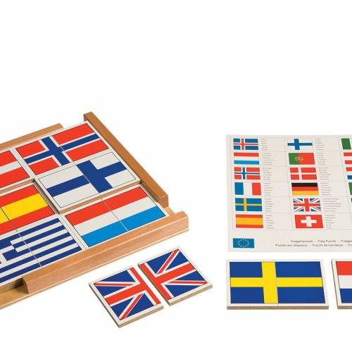 Puzzle Banderas de Europa Nienhuis Continentes y países