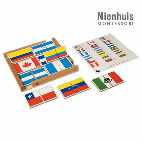 Puzzle banderas de América Nienhuis Continentes y países