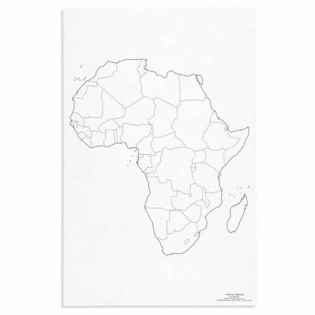 Mapa político de África - Pack de 50 Láminas Nienhuis Continentes y países
