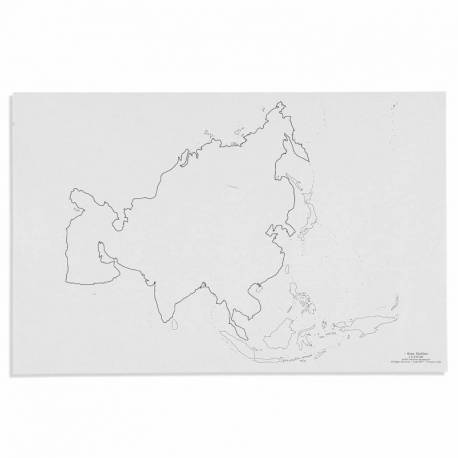 El contorno de Asia - Pack de 50 Láminas Nienhuis Continentes y países