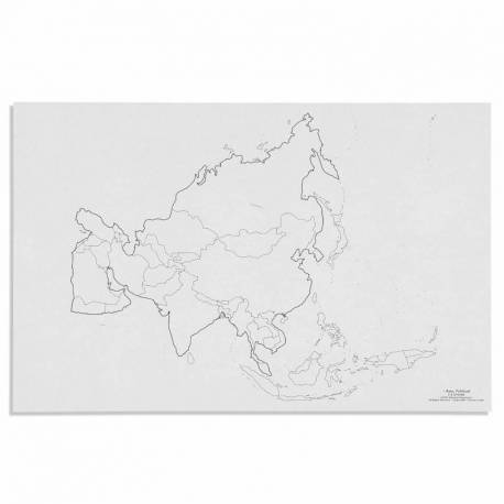 Mapa político de Asia - Pack de 50 Láminas Nienhuis Continentes y países