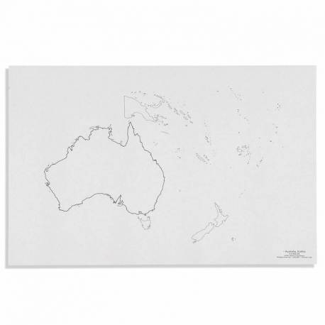 El contorno de Australia - Pack de 50 Láminas Nienhuis Geografía