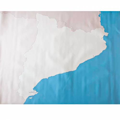 Mapa de Cataluña mudo en lona Made in Spain Geografía