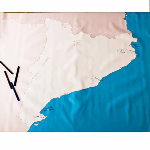 Mapa de Cataluña mudo en lona Made in Spain Geografía