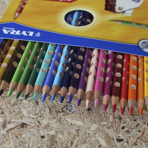 24 lápices de madera triangular Lyra  Aprender a escribir