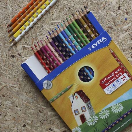 24 Matite in legno triangolare Lyra