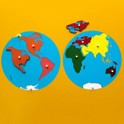 Mapa de Continentes - Actualizado Montessori para todos Geografía