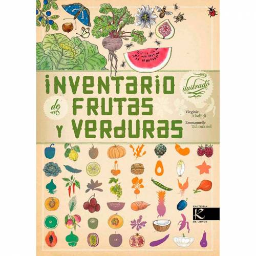 Inventario ilustrado de frutas y verduras  Libros con Imágenes Reales