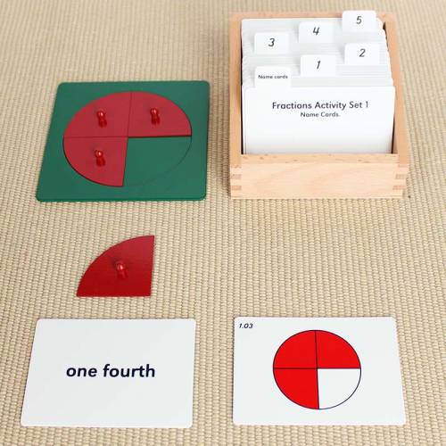Tarjetas de actividades - Fracciones nº 1 (EN) Nienhuis Tarjetas Montessori