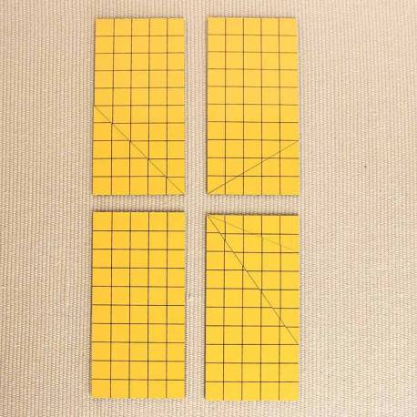 Triángulos amarillos para área* Montessori para todos Geometría y Álgebra