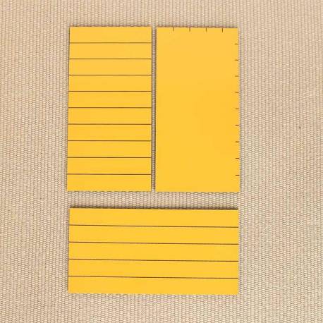 Triángulos amarillos para área* Montessori para todos Geometría y Álgebra