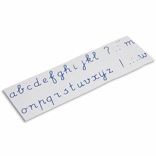 International Cursive Alphabet Cards - Blue