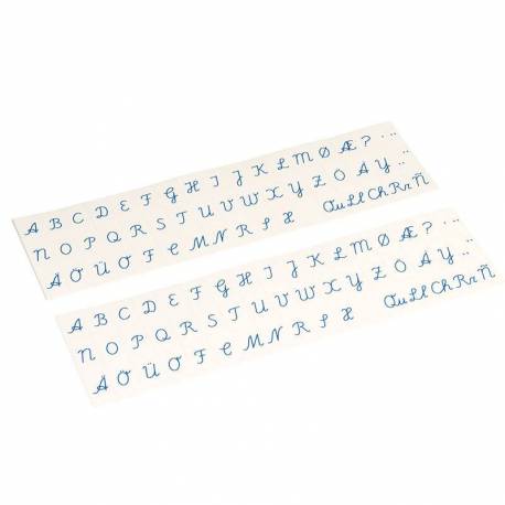 Tarjetas Alfabeto Cursiva internacional - Azul Nienhuis Aprender a leer y escribir 2