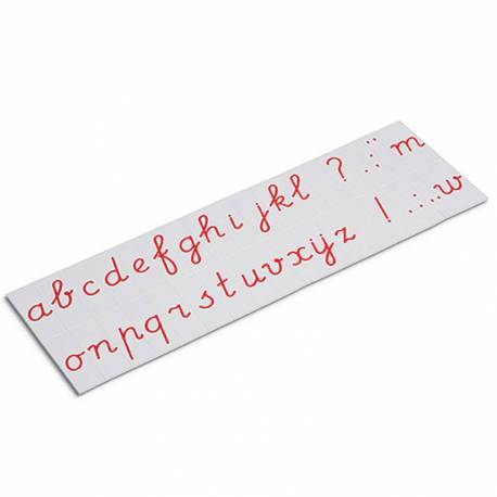 Tarjetas Alfabeto Cursiva internacional - Rojo Nienhuis Aprender a leer y escribir 2