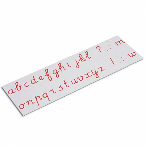 International Cursive Alphabet Cards - Rosso