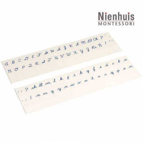 Alphabet Stampa US Cursive Cards - Blu