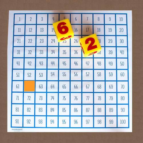 Lona del 100 gigante (suelo) Made in Spain Sumar y Restar