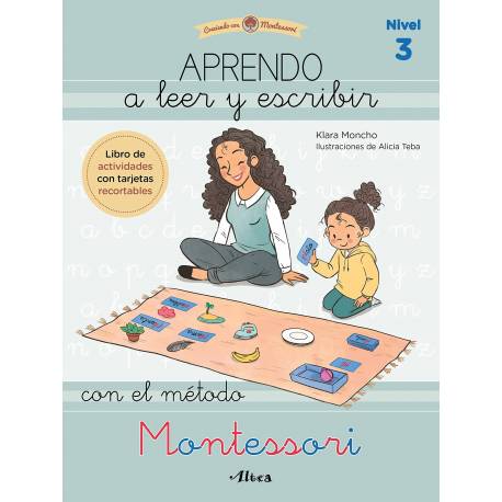 Aprendo a leer con Montessori Vol 3 | Serie Azul  Cuadernos Montessori para niños