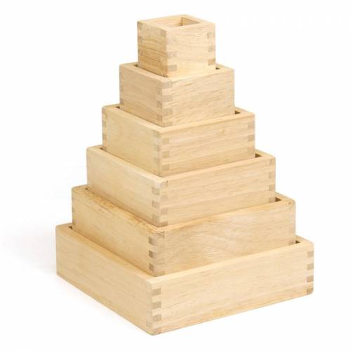 6 Bloques de madera con "lupa" Andreu Toys Juguetes Sensoriales