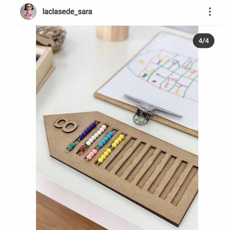 La casita del 10 para perlas Made in Spain Contar del 0 al 100