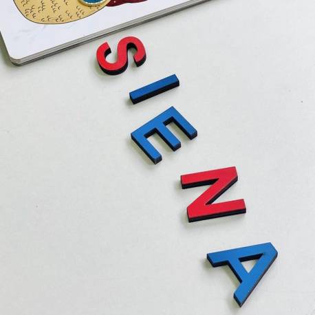 Adesivo mobile in capitali di stampa con Ñ