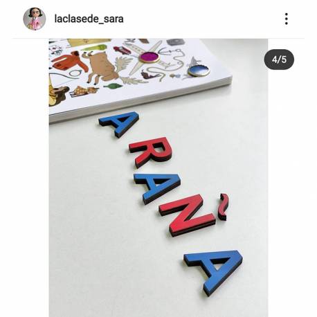 Abecedario móvil en mayúsculas imprenta con Ñ Montessori para todos Aprender a leer y escribir