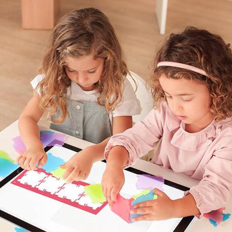 Juego de conexión de piezas translúcidas Miniland Geometría