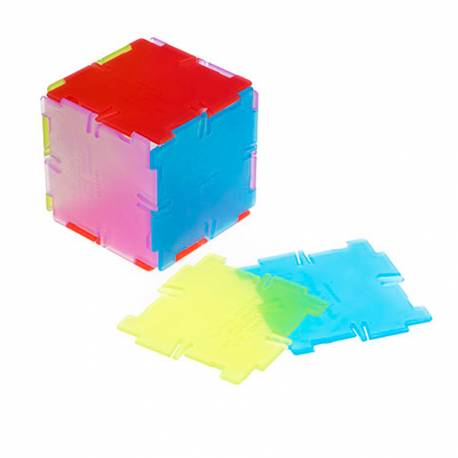 Juego de conexión de piezas translúcidas Miniland Geometría