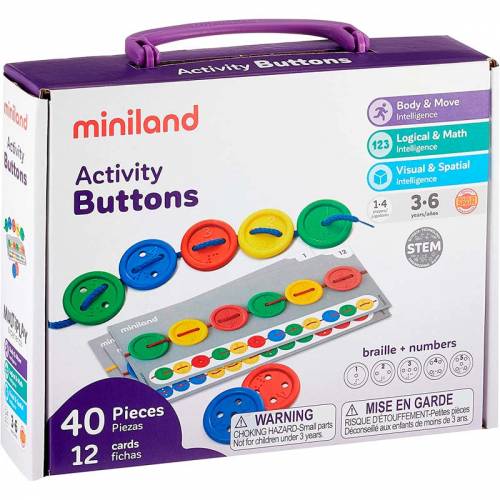 Set de actividades con botones Miniland De 1 a 3 años