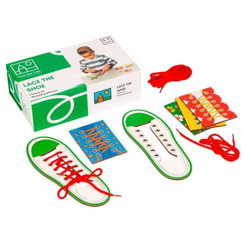 Lace the shoe - Zapatilla y cordones Toys for life Destrezas y autonomía