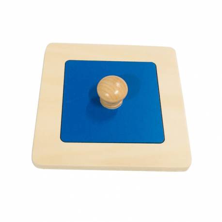 Cuadrado - Puzzle individual azul Montessori para todos De 1 a 3 años