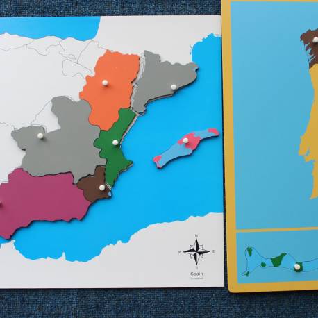 Mapa de España Montessori CCAA Montessori para todos Geografía