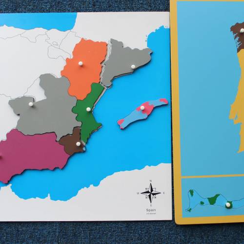 Mapa de España Montessori CCAA Montessori para todos Mapas de España