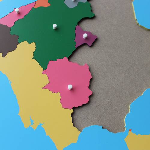 Mapa de España Montessori CCAA Montessori para todos Geografía