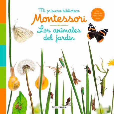 Biblioteca Montessori - Los animales del jardín  Libros con Imágenes Reales