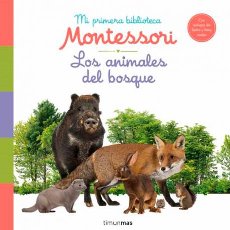 Biblioteca Montessori - Los animales del bosque  Libros con Imágenes Reales