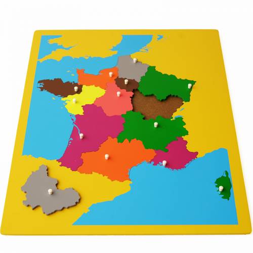 Mapa de Francia Montessori para todos Geografía
