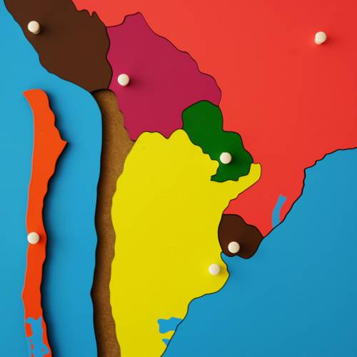 Mapa América del Sur Montessori para todos Geografía