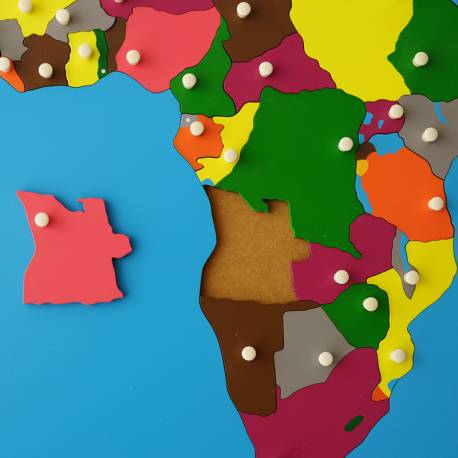 mapa simple de áfrica para niños