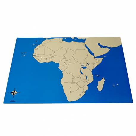 Lámina muda de África Montessori para todos Continentes y países