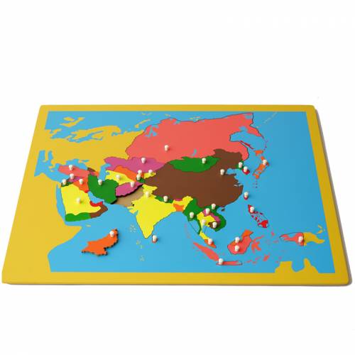Mapa de Asia Montessori para todos Continentes y países
