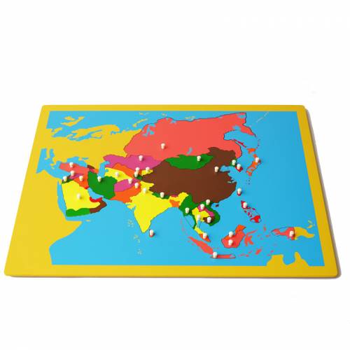 Mapa de Asia Montessori para todos Continentes y países