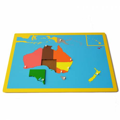 Mapa de Australia Montessori para todos Geografía