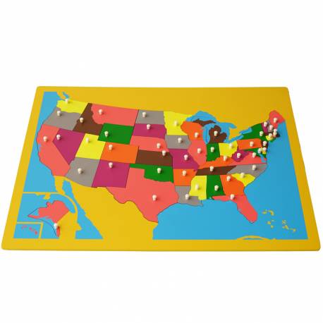 Mapa de EEUU Montessori para todos Continentes y países