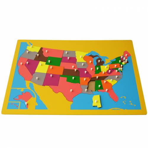 Mapa de EEUU Montessori para todos Geografía