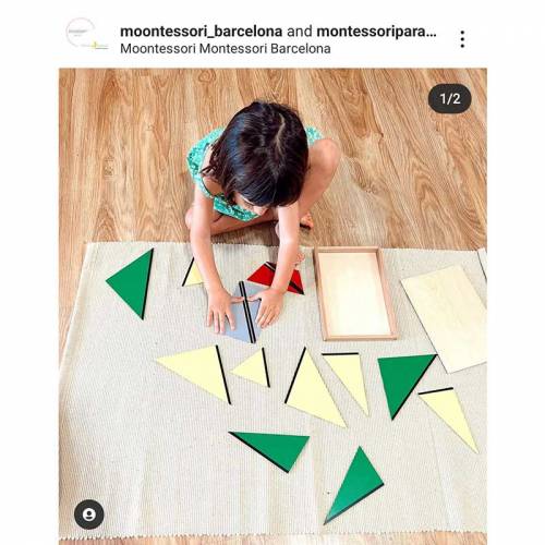 Triángulos constructivos (Pack 5 cajas) Montessori para todos Sensorial