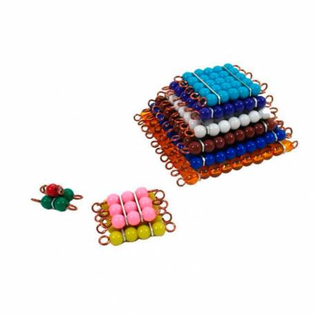 Cuadrados de perlas Montessori para todos Sistema Decimal 2