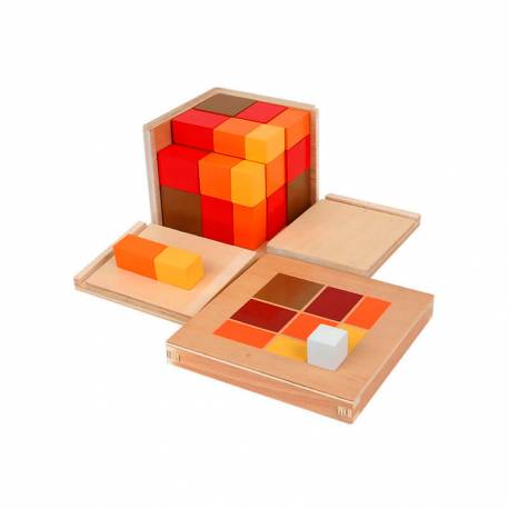 Cubo Trinomio Algebraico Montessori para todos Geometría y Álgebra